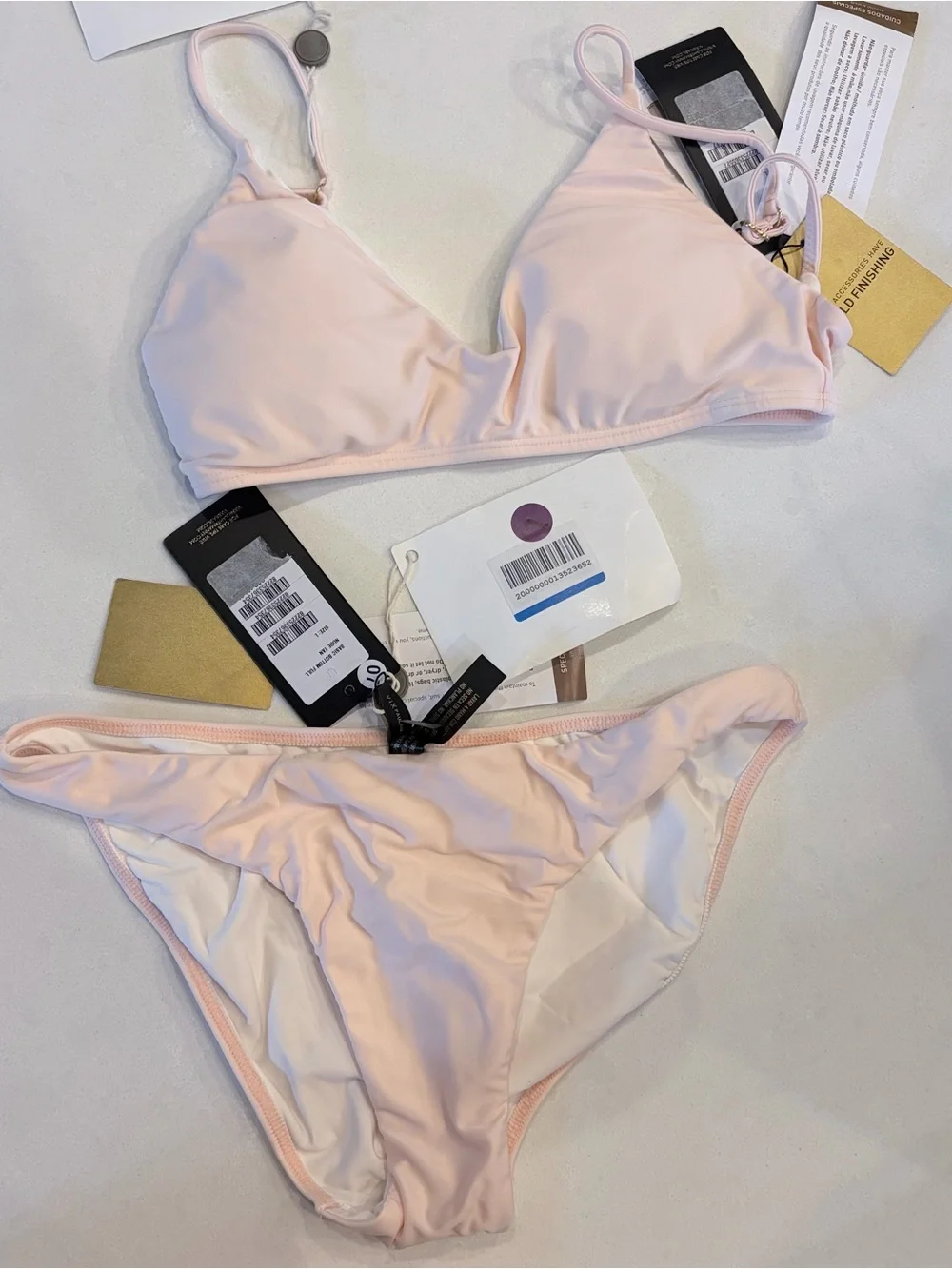 NWT, Vix Paula Hermanny Bikini Set in NudeTan, Size L